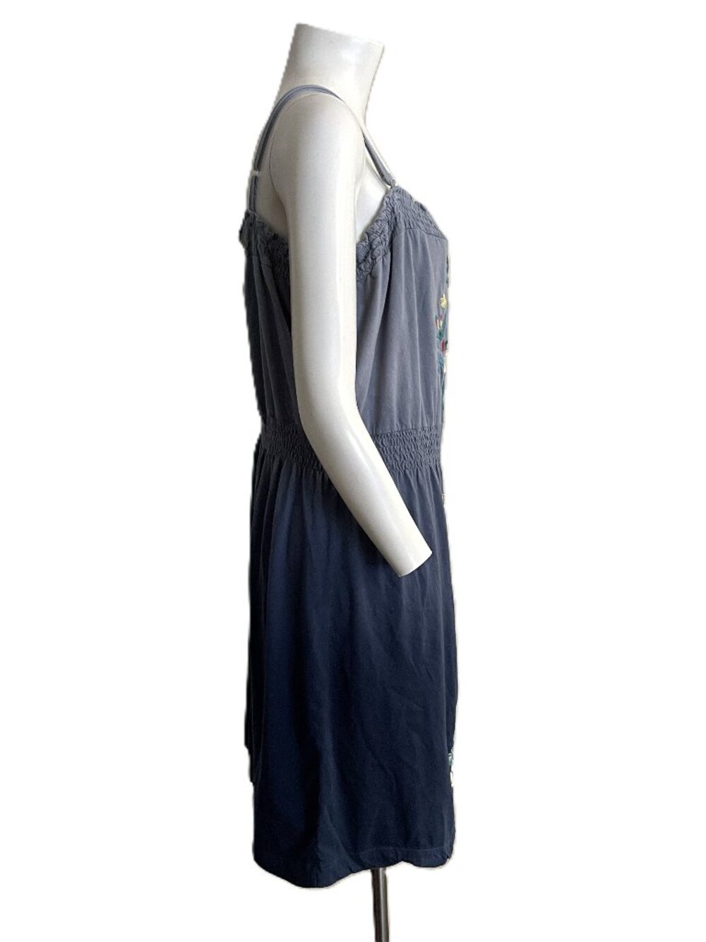 Vintage Johnny Was T Shirt Dress L Embroidered USA Made Ombre 100% Cotton Knit - Picture 8 of 12